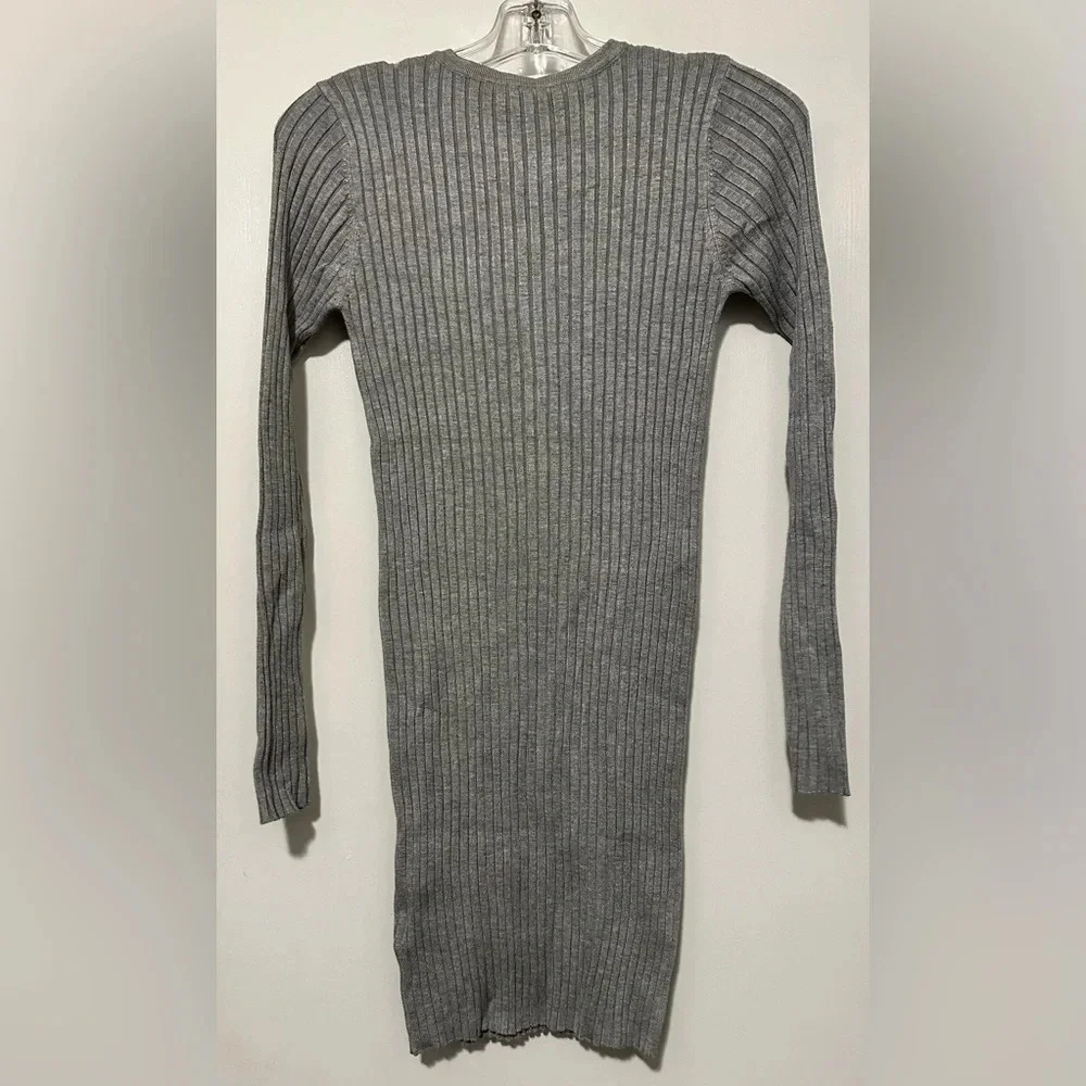 NWT Steve Madden gray Lexi Sweater Dress size M - Picture 4 of 9
